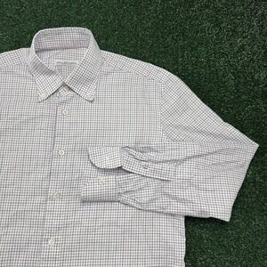 Luca Avitabile Bespoke Shirts Men's Long Sleeve Button Size Large Plaid